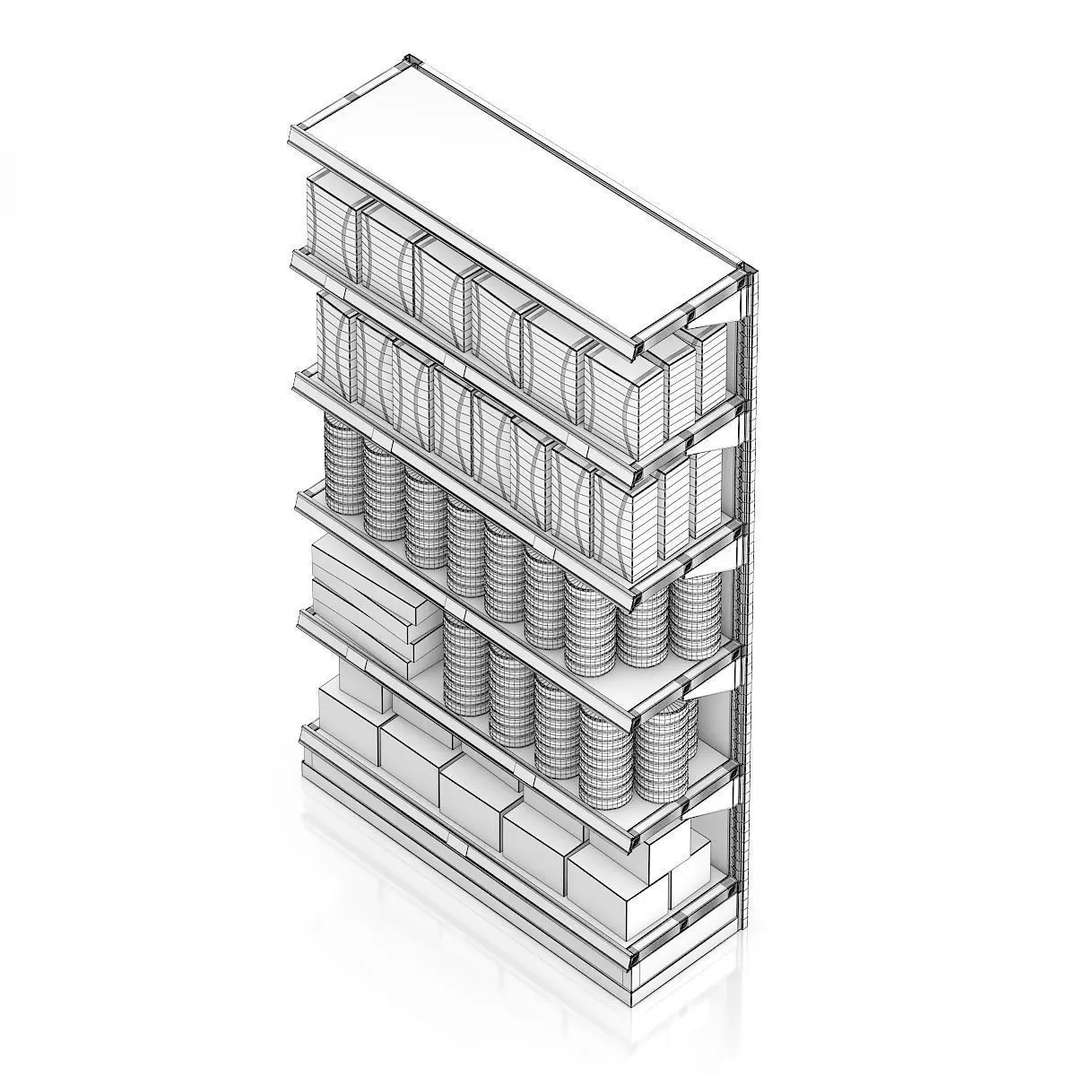 Market Shelf - Wafers 3D model_5