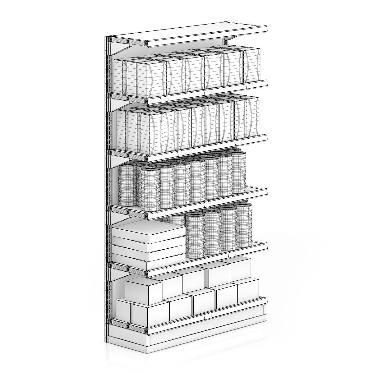 Market Shelf - Wafers 3D model_1