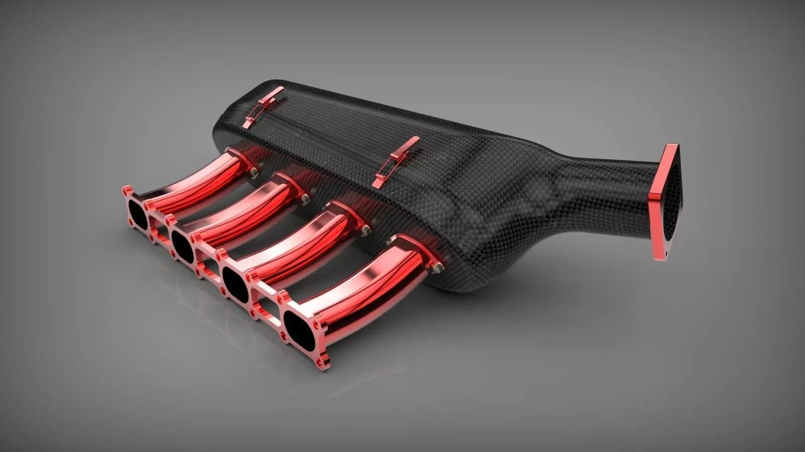 Carbon intake manifold 3D model