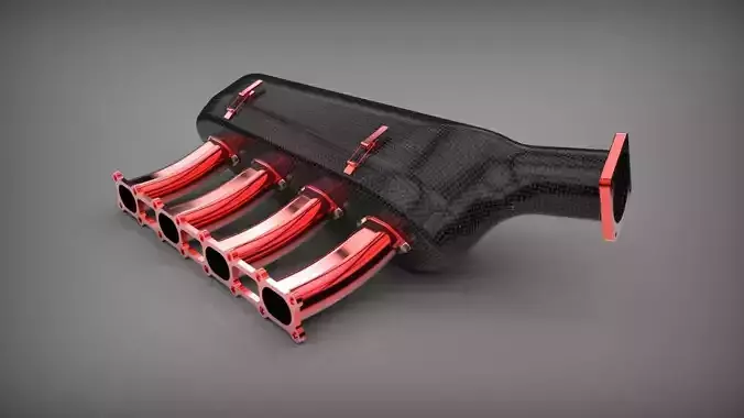 Carbon intake manifold 3D model