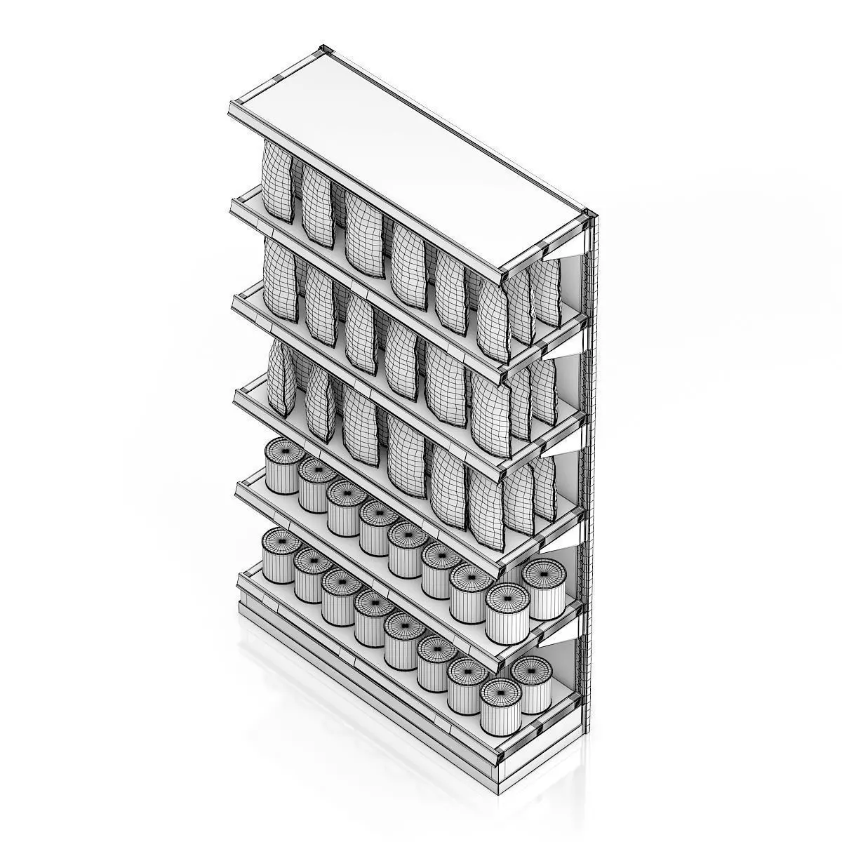 Market Shelf - Nuts 3D model_5