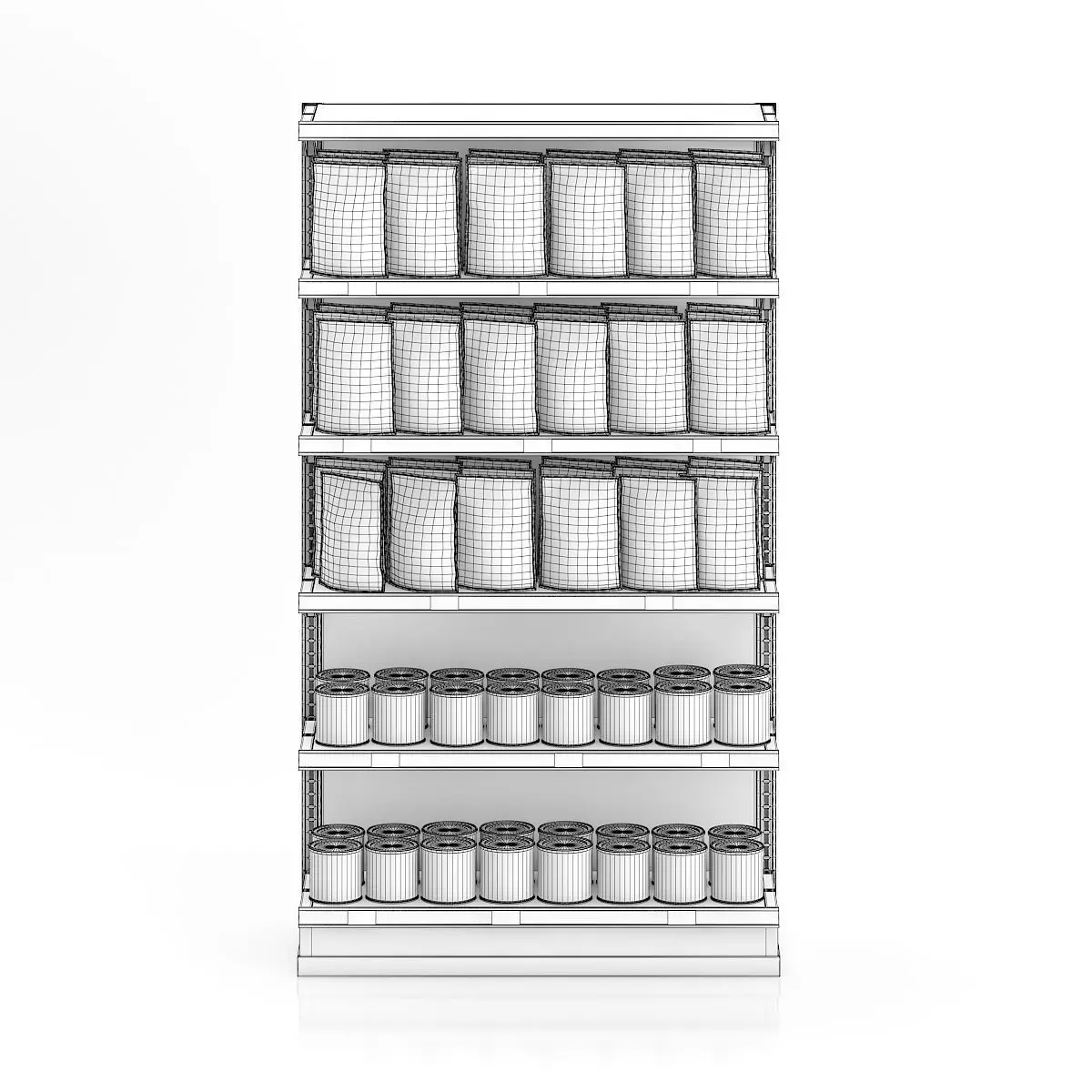 Market Shelf - Nuts 3D model_3