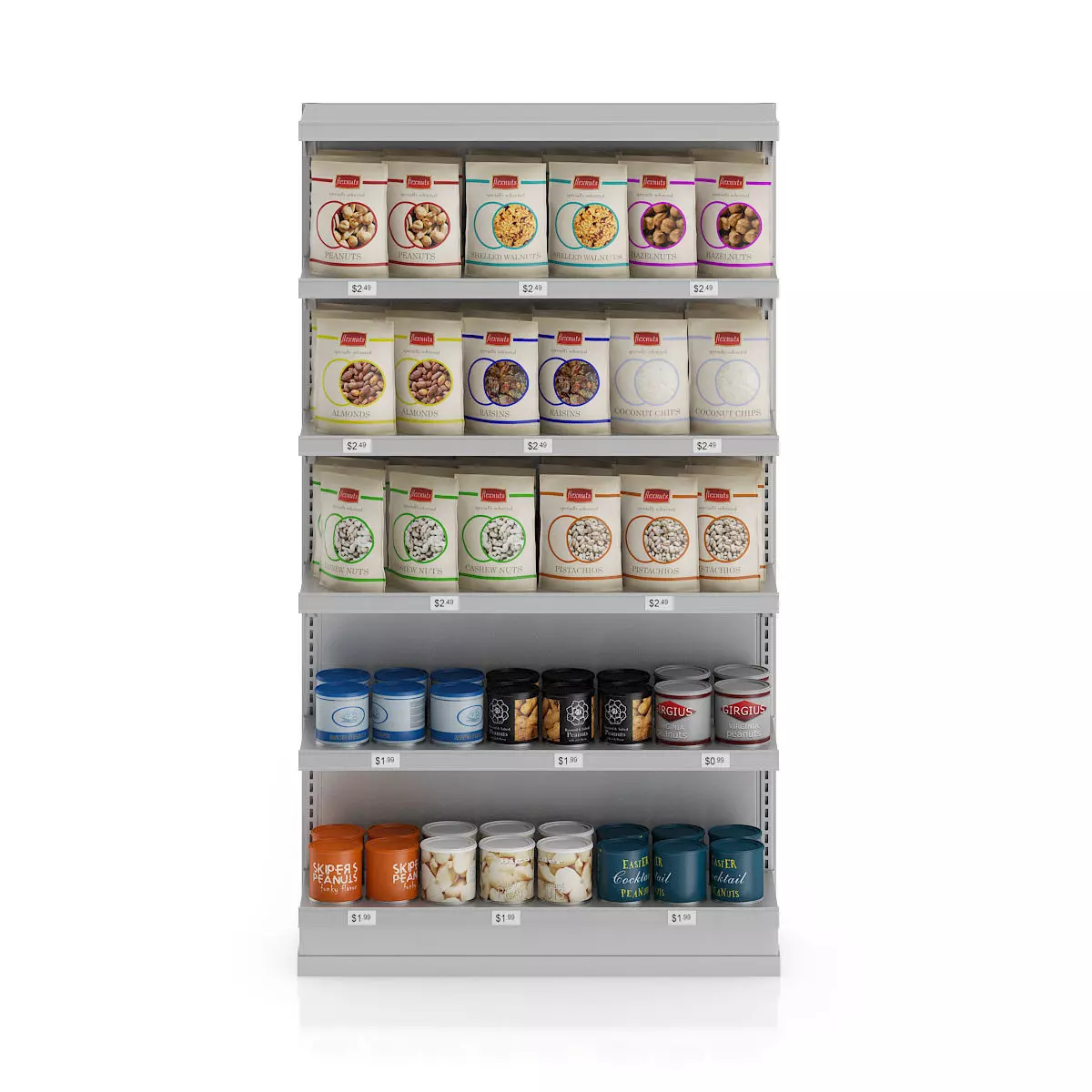 Market Shelf - Nuts 3D model_2
