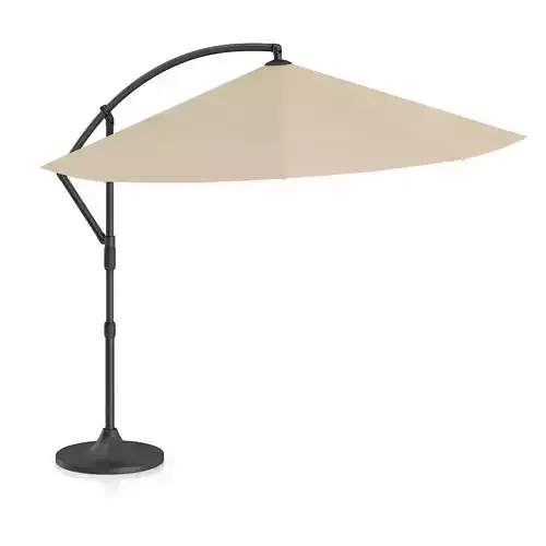 Round Beige Sunshade Umbrella 2