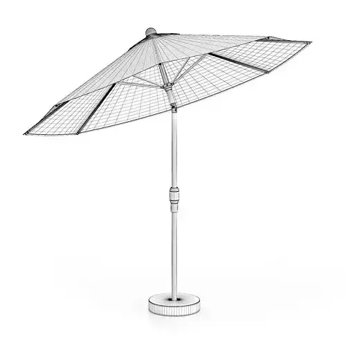 Round Beige Sunshade Umbrella 1