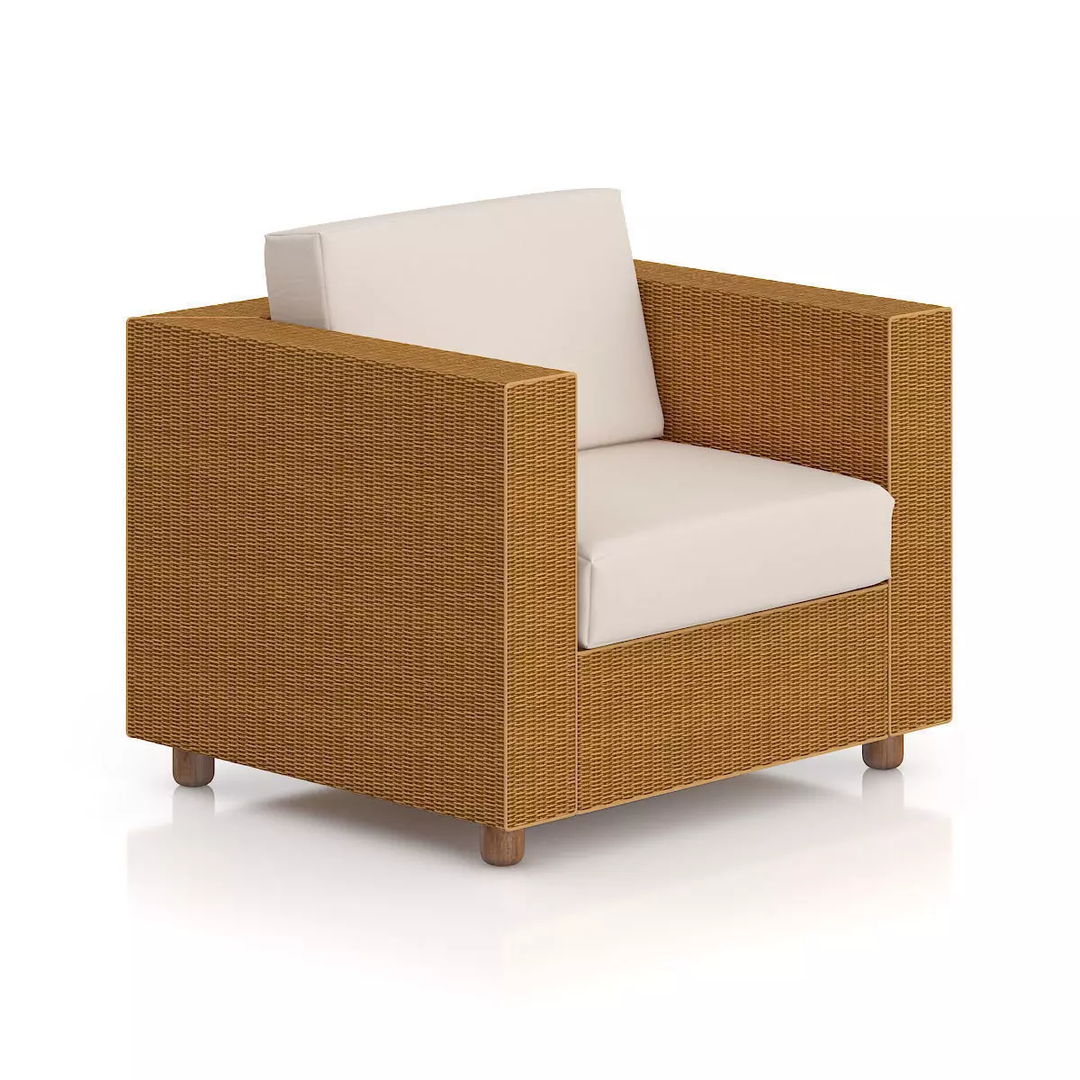 Wicker Armchair 3D model