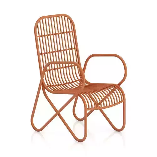 Orange Armchair 3D model