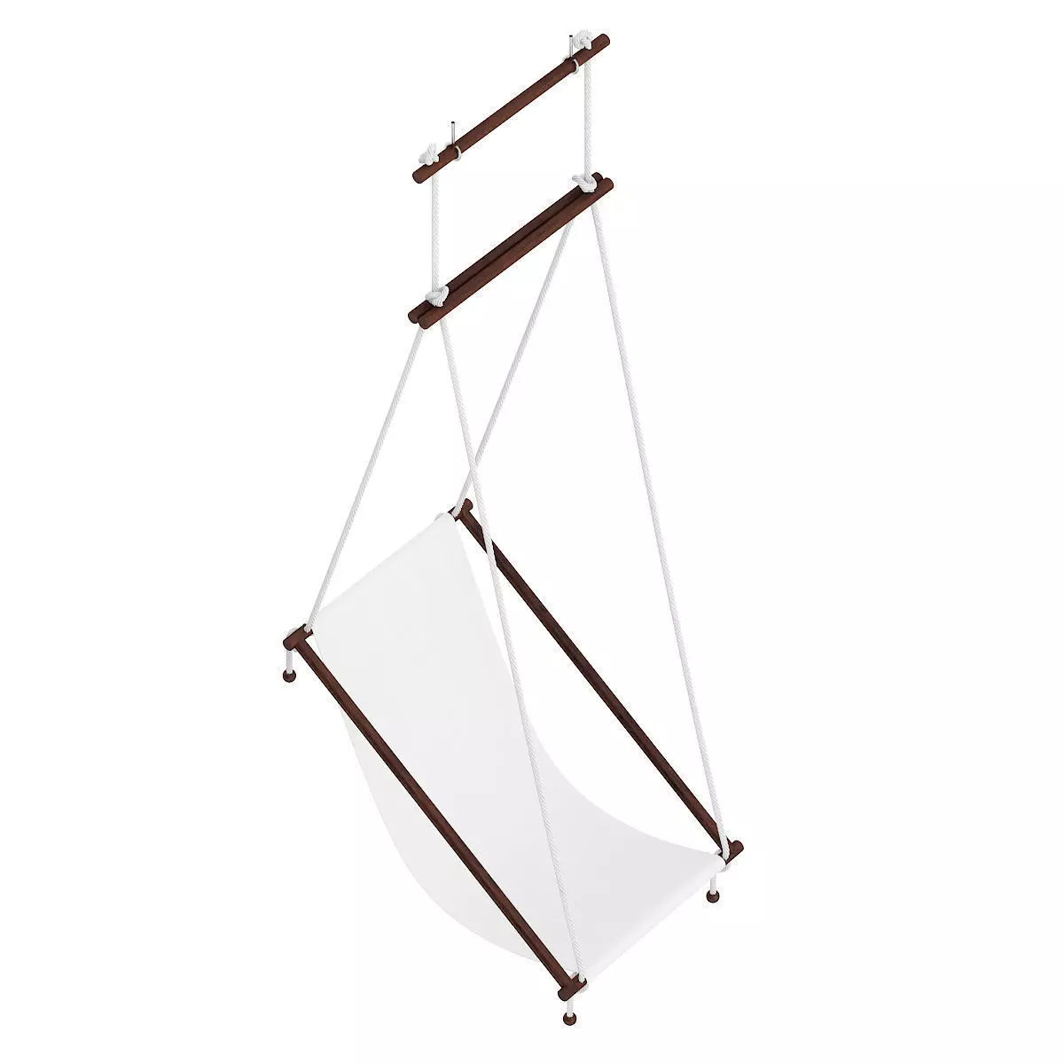 White Swing 3D model_4