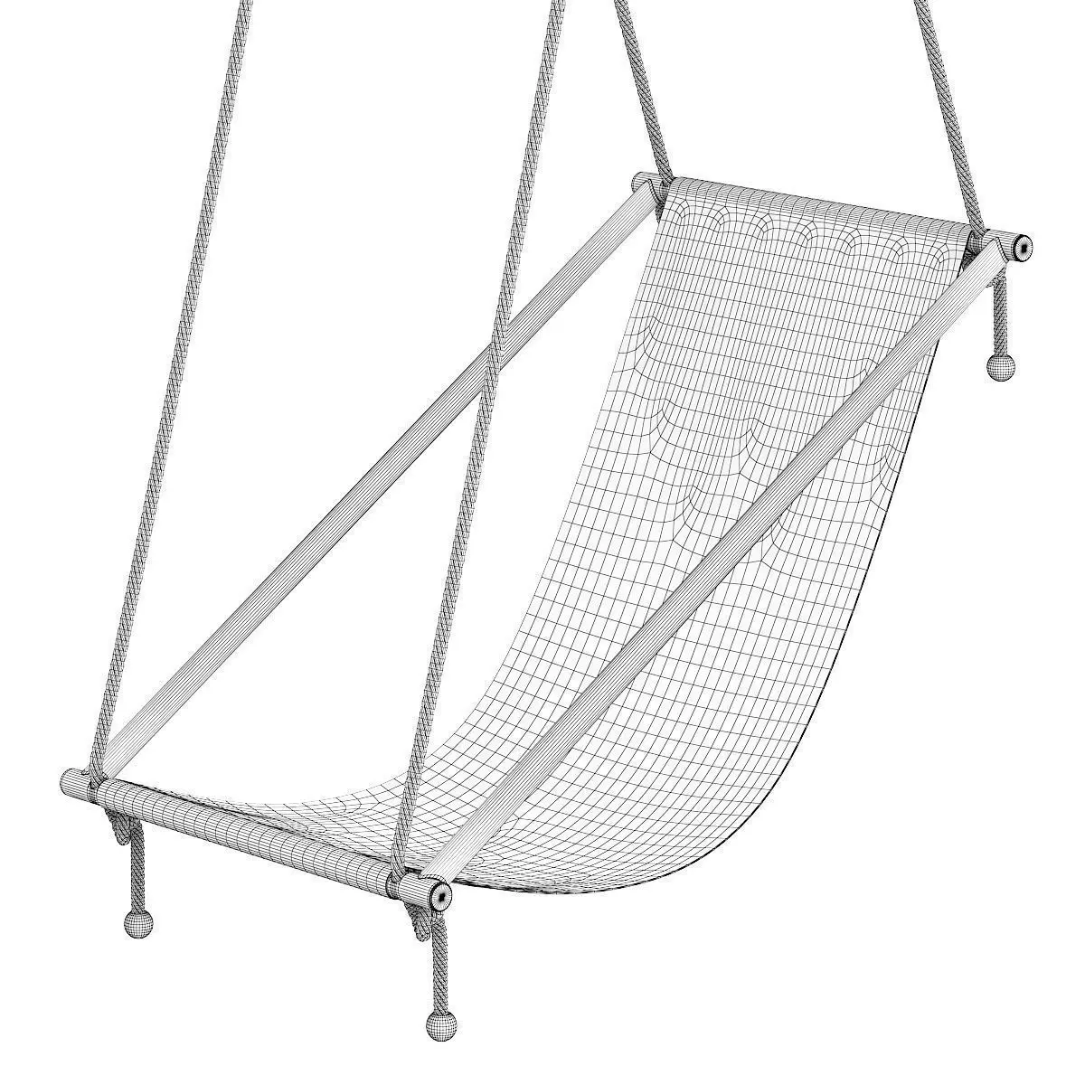 White Swing 3D model_3