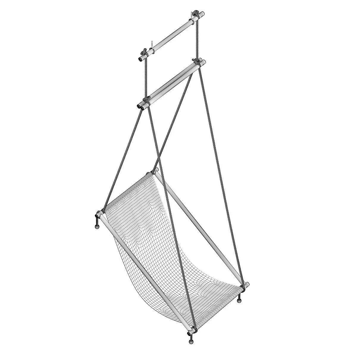 White Swing 3D model_5