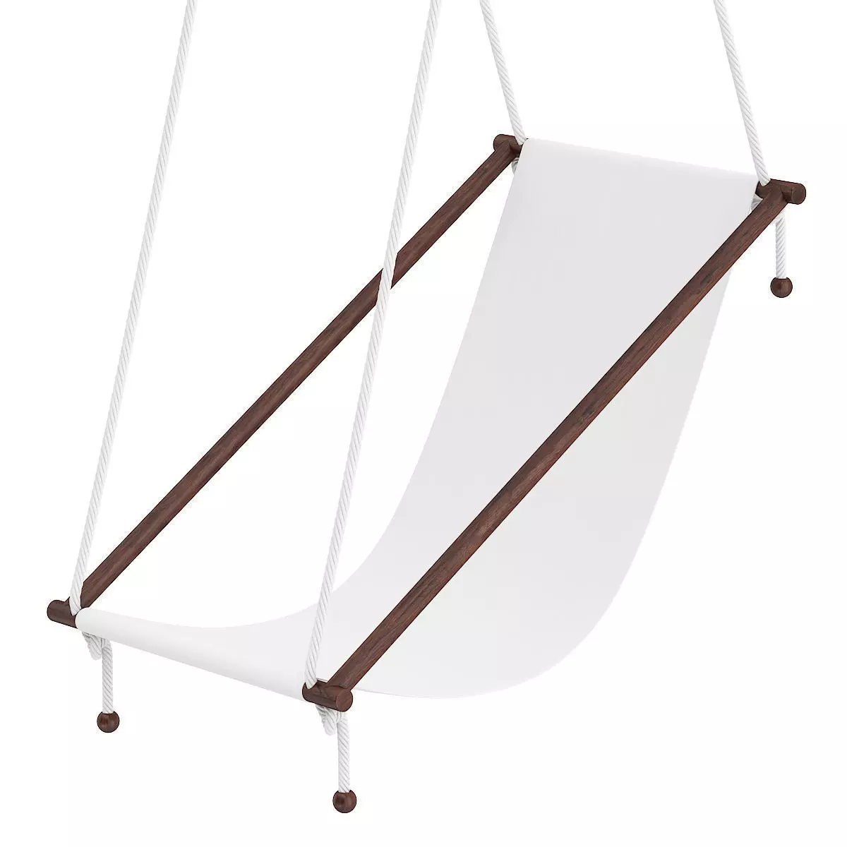 White Swing 3D model_2