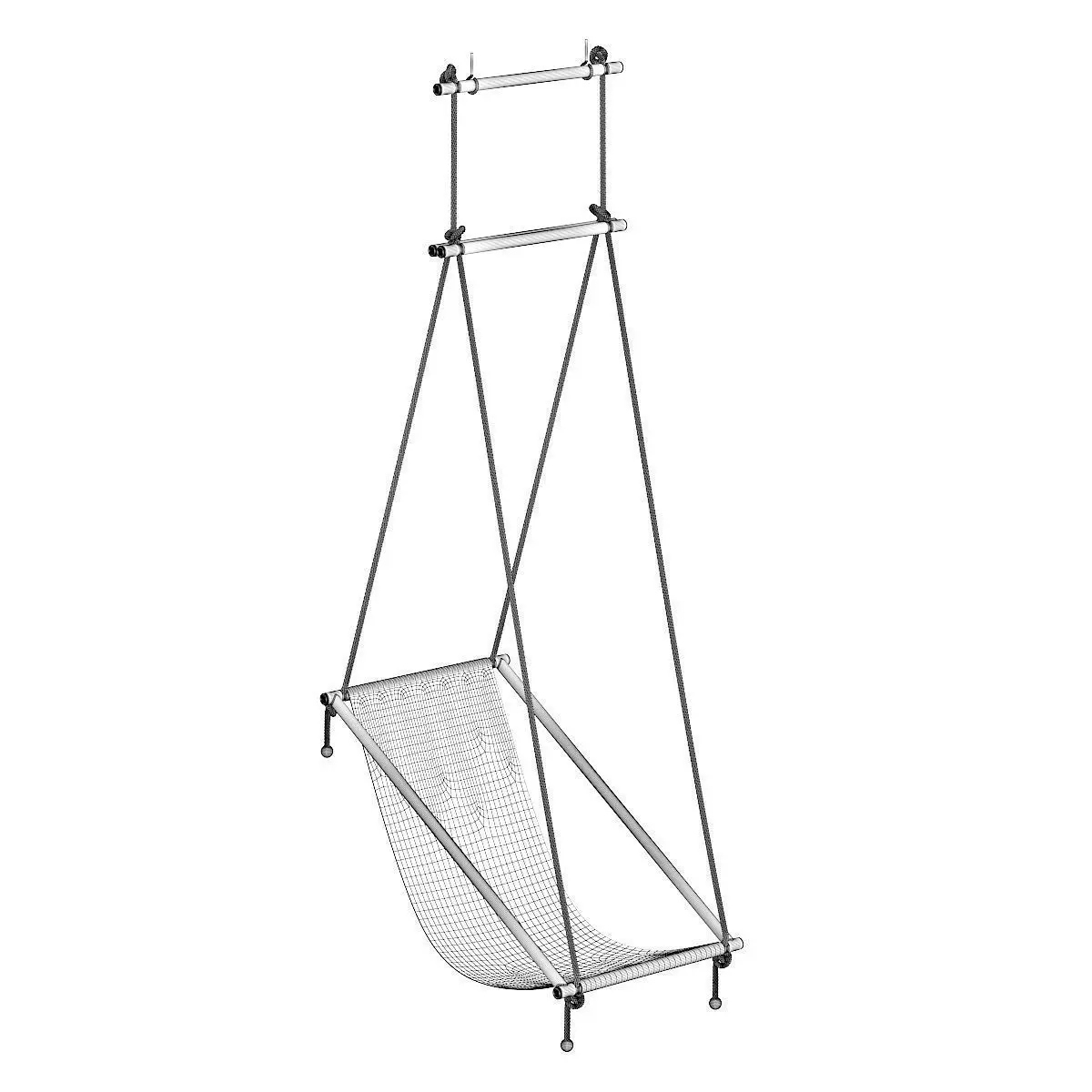 White Swing 3D model_1