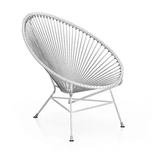 Round Black Wire Chair