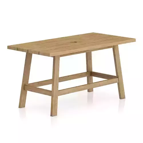 Simple Wooden Table 3D model