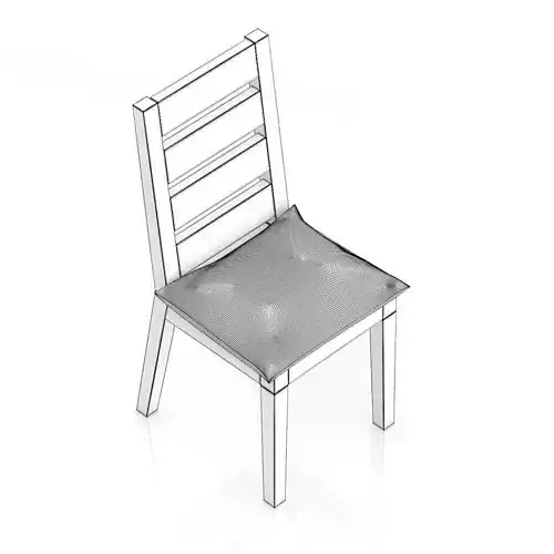 Wooden Chair with Pillow Seat