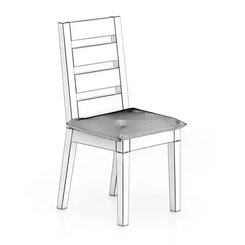 Wooden Chair with Pillow Seat