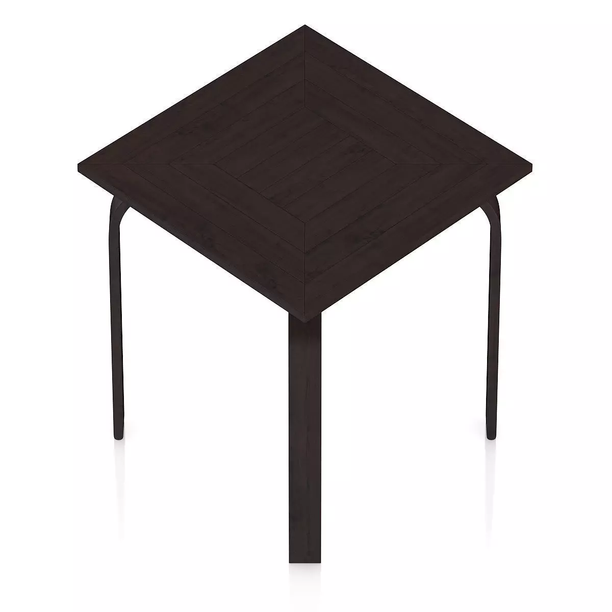 Dark Wooden Table 3D model_4