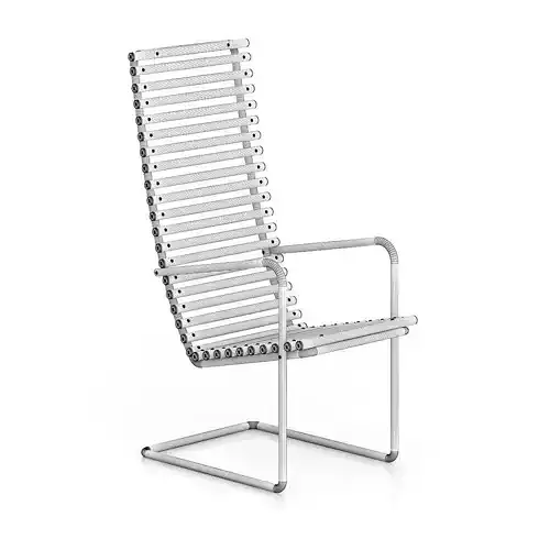 Wooden Chair with Metal Frame