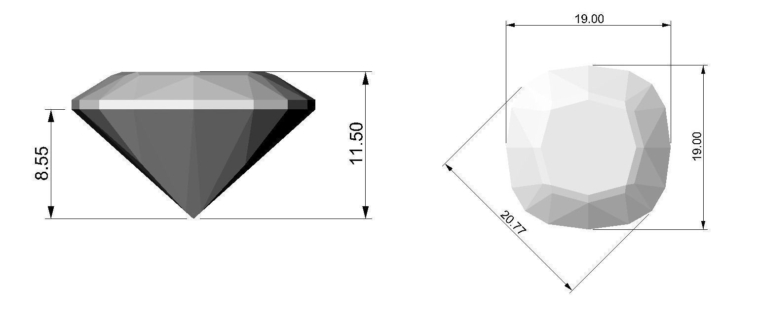 Big cushion stone ring 3D print model_10