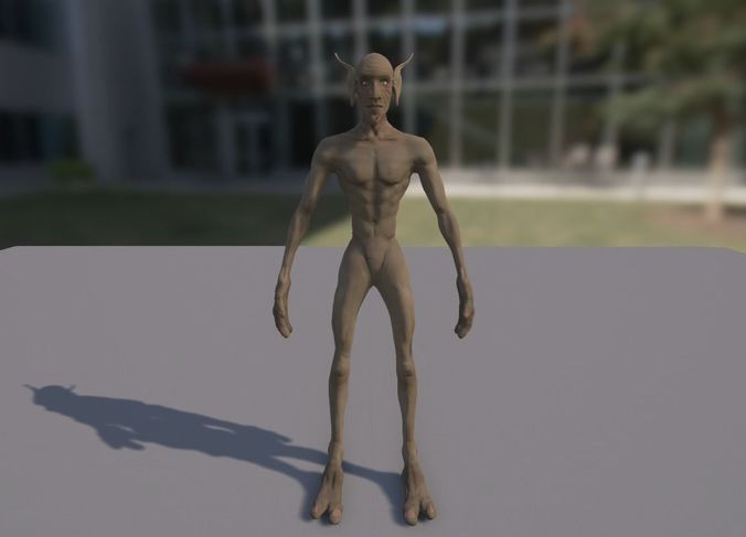 Game Ready High-Resolution Humanoid Gremlin Character  Low-poly 3D model