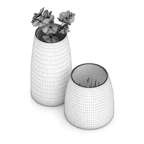 Orchid Flower in Glass Pot