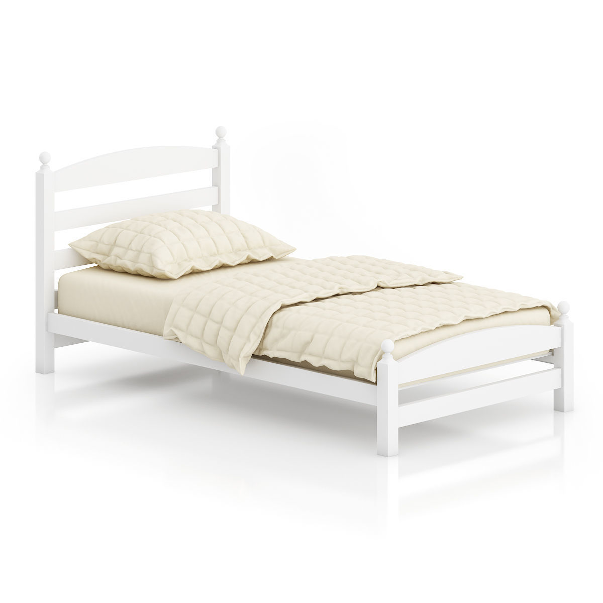 cheap white single bed frame