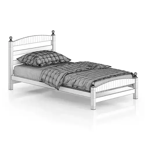 White Single Bed