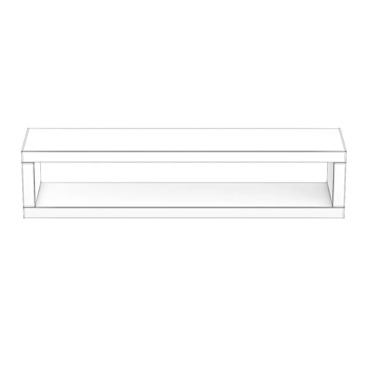 Wooden Hanging Shelf 3D model_3