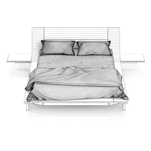 Modern Black Wood Bed