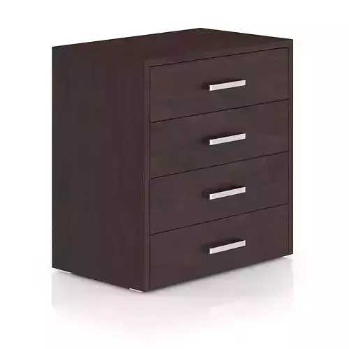 Wooden Cabinet with Four Drawers 3D model