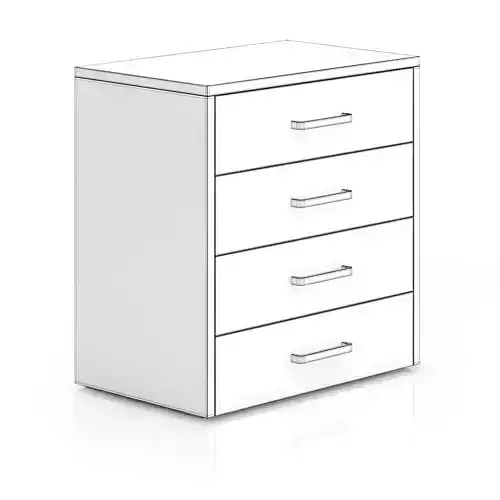 Wooden Cabinet with Four Drawers