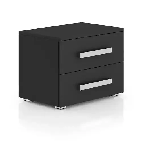 Dark-grey Bedside Cabinet 3D model