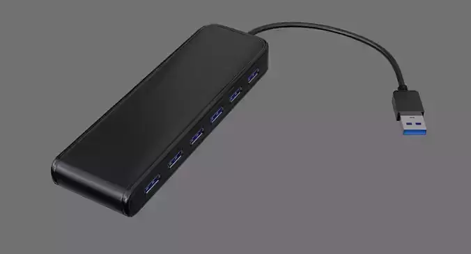 Usb Hub 1 Low-poly 3D model