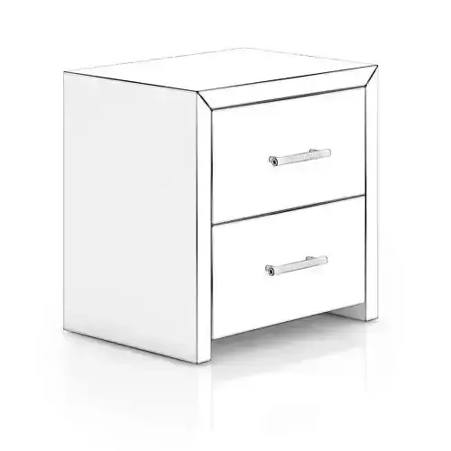 Black Wood Bedside Cabinet