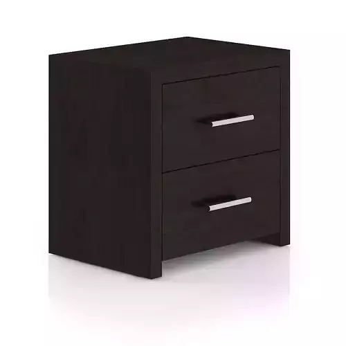 Black Wood Bedside Cabinet