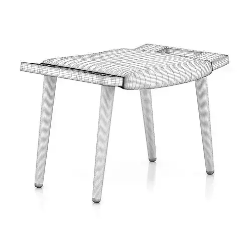 Wood and Leather Stool