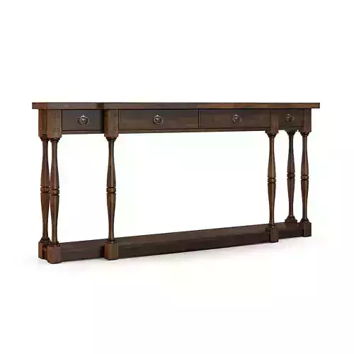 Hooker Furniture - Sanctuary Four-drawer Thin Console - Ebony 3D model Hooker Furniture - Sanctuary Four-drawer Thin Console - Ebony 3D model