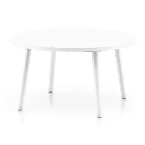 White Round Table 3D model
