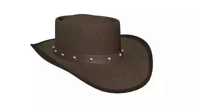 Django Hat High Poly 3D model