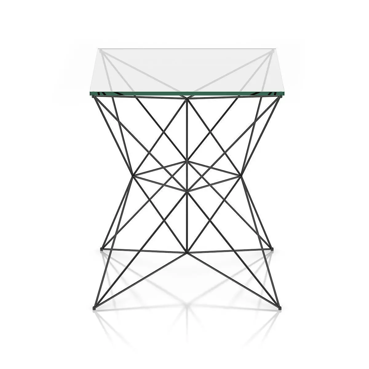 Modern Glass Table 3D model_2