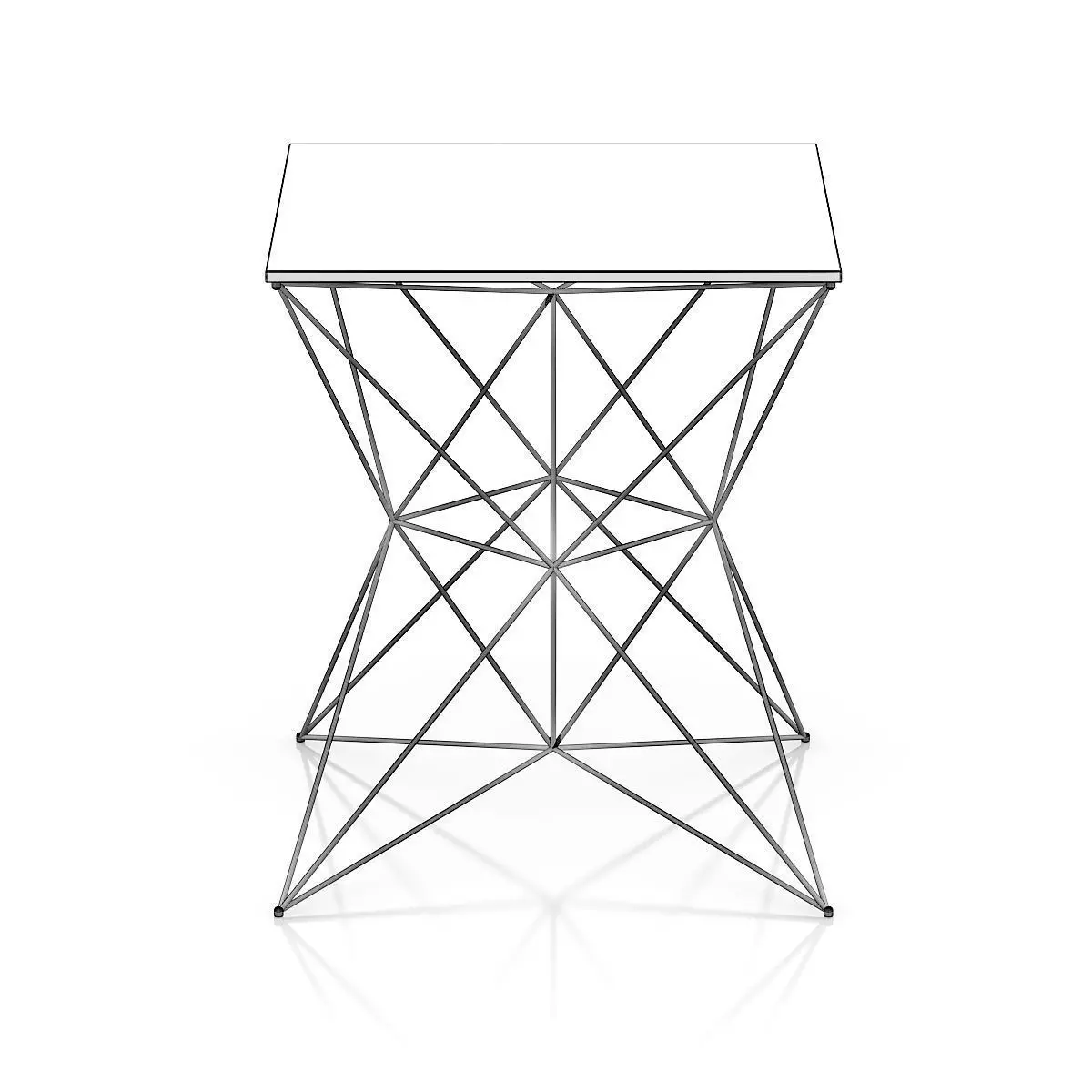 Modern Glass Table 3D model_3