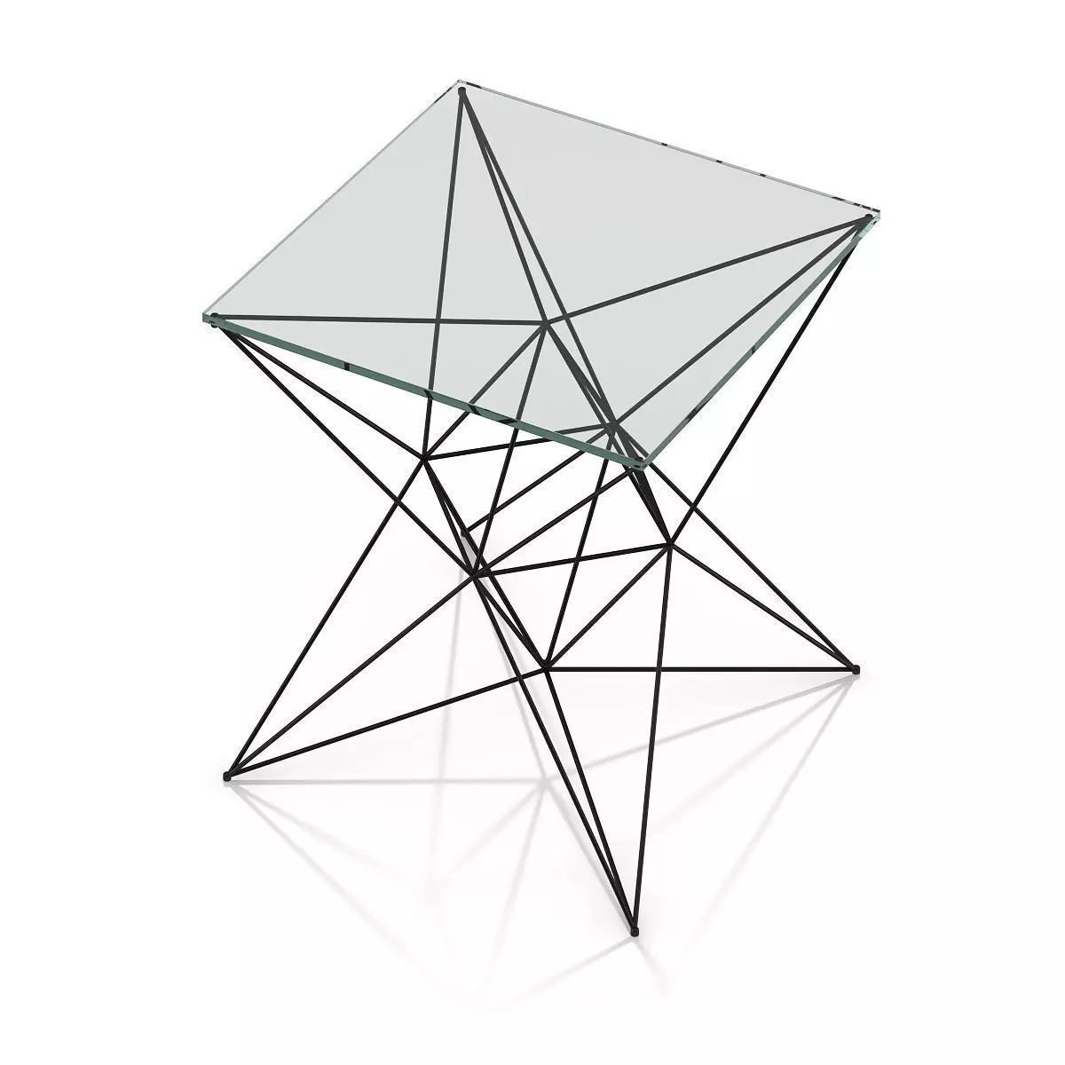 Modern Glass Table 3D model_4