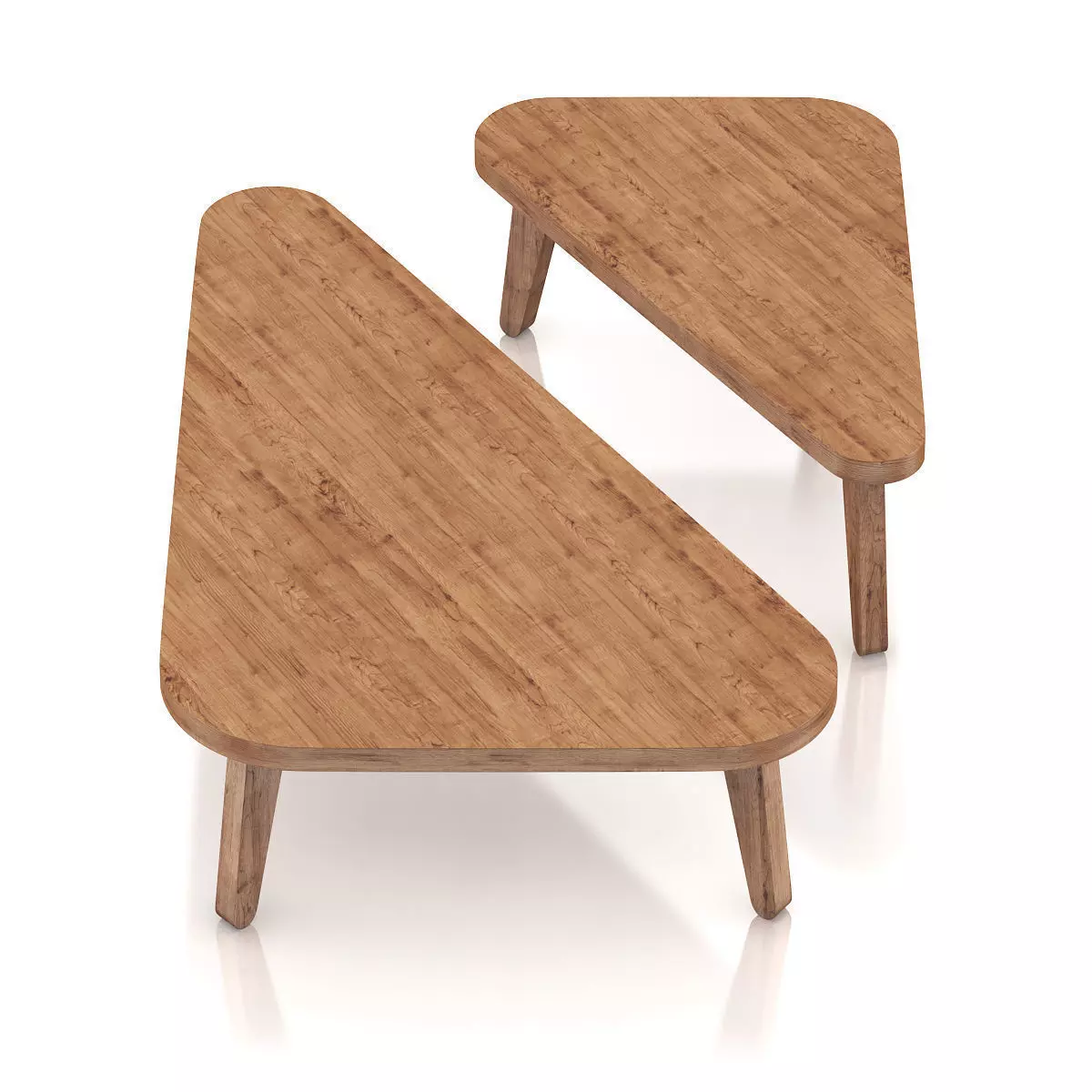 Two Triangle Coffee Tables 3D model_2