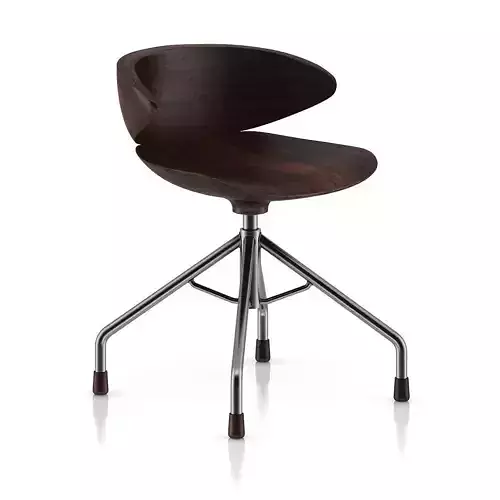 Wooden Swivel Chair 3D model