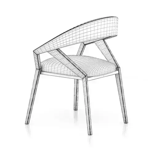 Wooden Chair with Pillow 2