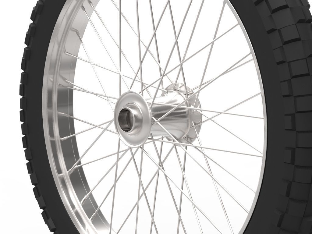 Generic Motorcycle wheel 3D model_3