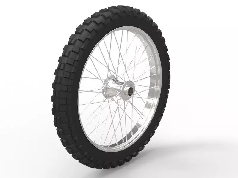 Generic Motorcycle wheel 3D model_0