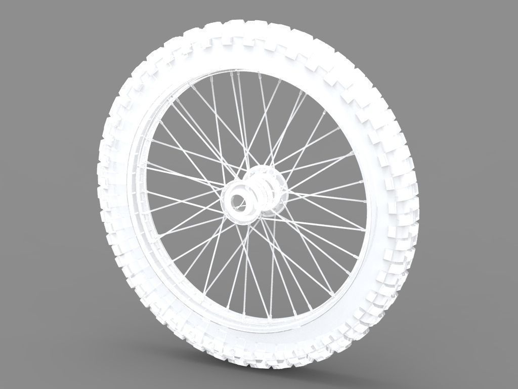 Generic Motorcycle wheel 3D model_4