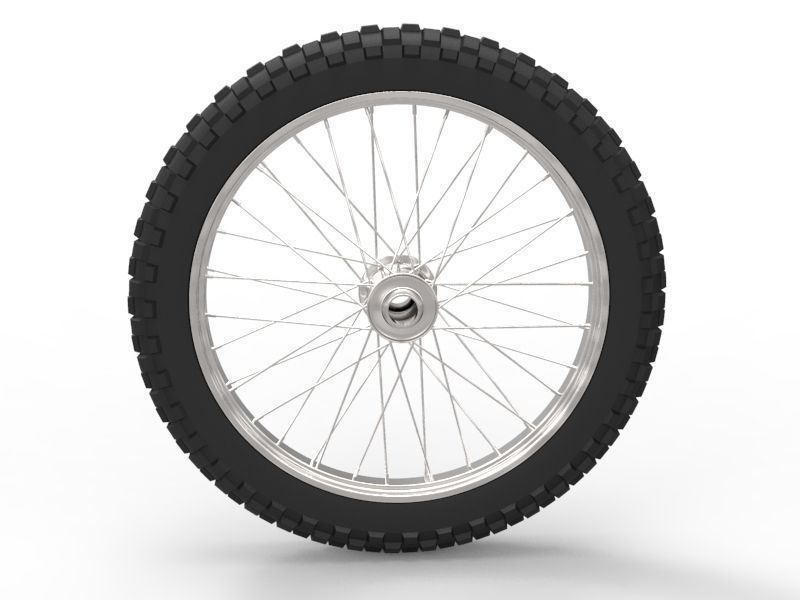 Generic Motorcycle wheel 3D model_2
