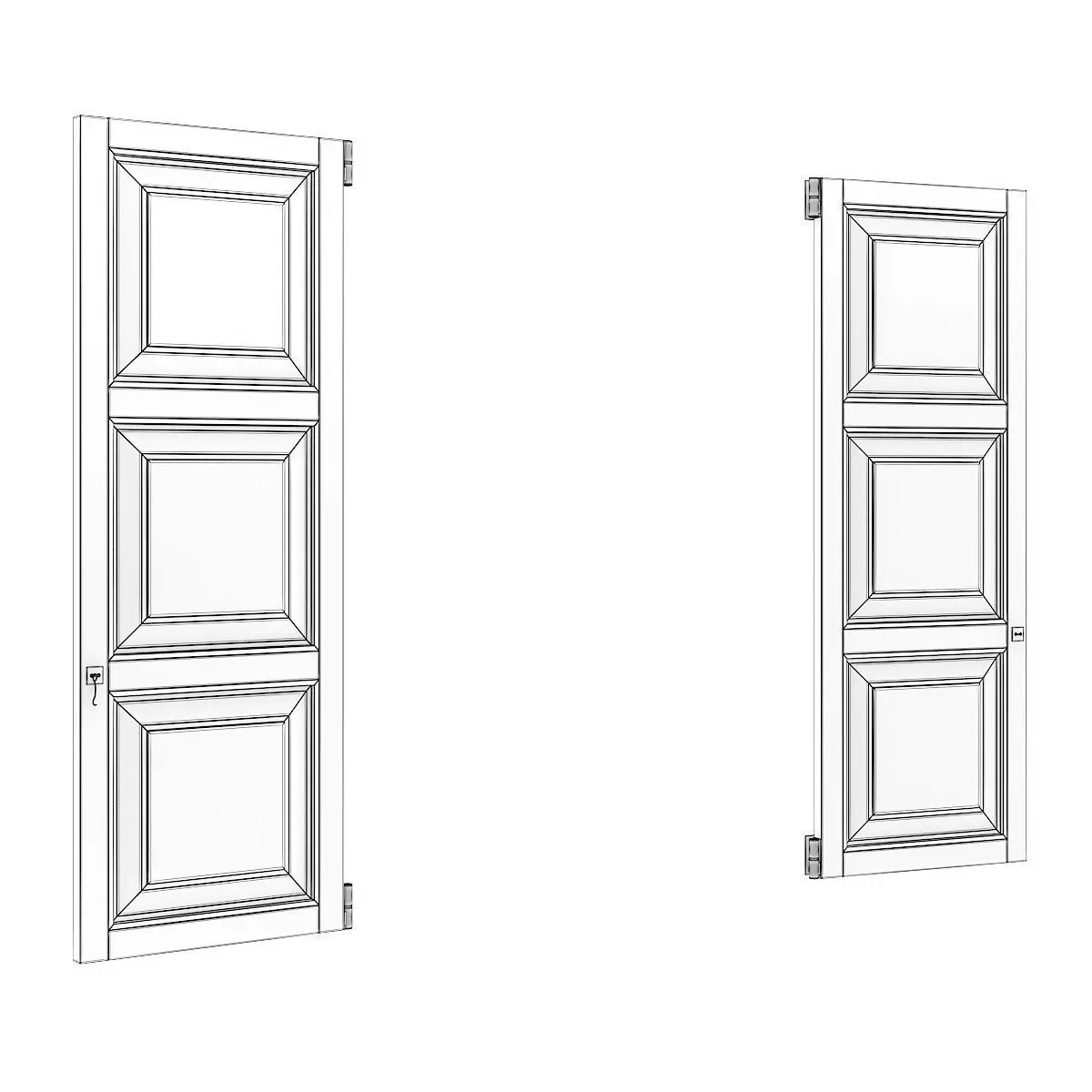 White External Shutters 3D model_3